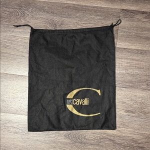 Just Cavalli Black and Gold Dust Bag